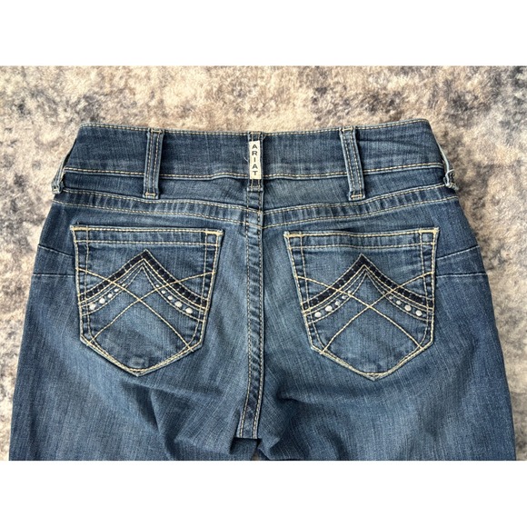 Ariat Real Denim Bootcut Blue Jeans Womens Size 29L Ranch Rodeo Cowgirl Western - Picture 6 of 15